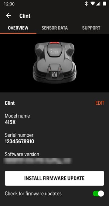Easily make software updates yourself, via the Automower® Connect app, to enable new features and updates. image